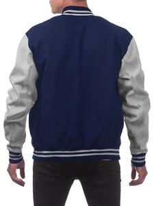 Wholesale High Quality Men's Fashion Varsity <b>Jacket</b> Casual Slim Fit Canvas Waterproof Breathable <b>Baseball</b> <b>Bomber</b> <b>Jacket</b> - Product Image 2