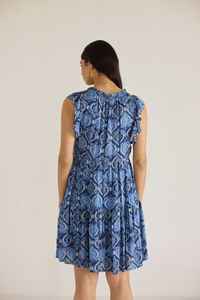 Wholesale and Manufacture Low Price Elegant Mini <b>Dress</b> Block Print <b>Dress</b> V Neck with string close Beaded Dressing for <b>Summer</b> - Product Image 4