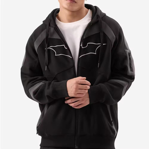 Pull à capuche de haute qualité pour hommes, impression personnalisée, broderie, vente en gros de sweats à capuche surdimensionnés doublés en polaire, automne solide - Product Image 1