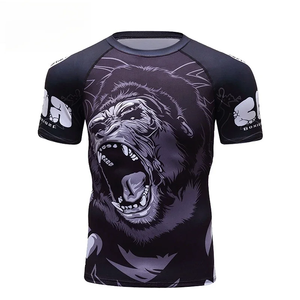 Rashguard MMA pour hommes, t-shirt de compression Jiu Jitsu, hauts de fitness, manches courtes, vêtements de combat de kickboxing, vêtements de sport de Muay Thai - Product Image 4