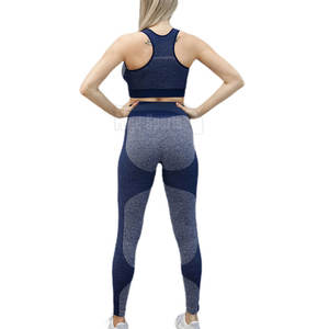 Meilleure qualité vêtements d'été ensemble de yoga de gymnastique leggings d'exercice deux pièces vêtements de fitness ensembles de yoga - Product Image 4