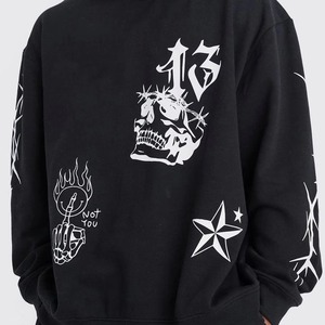 ชุดวอร์มมีฮู้ดและกางเกงจ๊อกกิ้งสำหรับผู้ชายชุดวอร์มพิมพ์ลายสกรีนลายตามสั่ง - Product Image 5