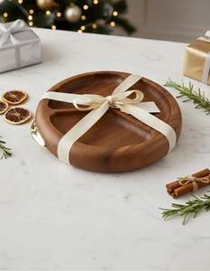 Bandeja de Madera de Primera Calidad con Asas Doradas para Charcutería, Aperitivos, Desayuno, Café y Té, para Fiestas y Decoración del Hogar, Hecha a Mano y Personalizada - Product Image 3