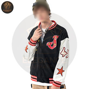 Ligero Respetuoso con el medio ambiente Mejor proveedor Nuevo diseño Bordado y parche Cierre a presión Múltiples bolsillos Chaquetas de béisbol universitarias - Product Image 3