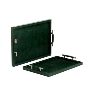 Sirviendo deliciosa comida y postre para hoteles y restaurantes de cocina casera Uso de servicio Bandejas decorativas para servir hechas a mano - Product Image 1