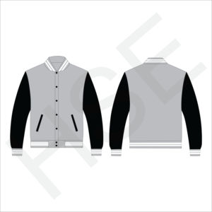 Veste universitaire en cuir véritable personnalisée, manches brodées, décoration perlée avec attaches à épingle de sûreté - Design Calour - Product Image 3