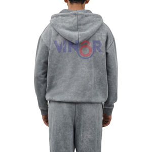Survêtements personnalisés en molleton délavé à l'acide pour hommes, confortables, respirants, survêtement délavé à l'acide pour hommes, séchage rapide, survêtement pour hommes, logo personnalisé OEM - Product Image 6