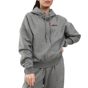 Sudaderas con capucha para mujer, venta al por mayor, Jersey de algodón de gran tamaño, sudaderas recortadas, ropa de calle con capucha, chaquetas de lana, ropa de moda, Tops de invierno - Product Image 1