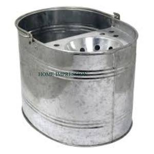 Excellent Quality Galvanized <b>Mop</b> <b>Bucket</b> Hospital <b>and</b> Hotel Ware Vintage <b>Mop</b> <b>Bucket</b> Handmade <b>Mop</b> <b>Bucket</b> At Competitive Price - Product Image 4