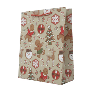 Grande Borsa Regalo per Forniture Natalizie con Elegante Manico in Corda Rossa per Confezioni Regalo Festive - Product Image 4