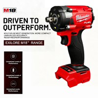 Milwaukee 18V 12-Piece Industrial Tool Kit Brushless Cordless Red Fuel Grinder Wrench Battery 11-In-1Combo Power Tools Set