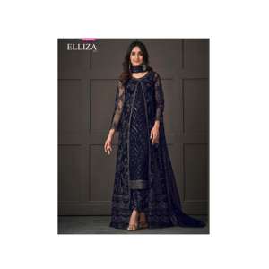 Costume Anarkali traditionnel pour femmes de style pakistanais en tissu lourd en filet, dernière mode, idéal pour les événements Mehndi et Sangeet - Product Image 1