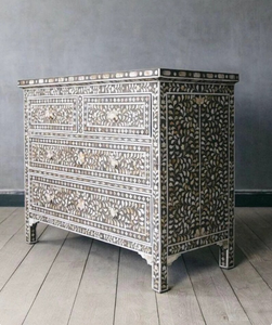 2024 nouveauté à la main luxe classique nacre incrustation coffre tiroir véritable perle meubles pour maison Bar salle de bain hôtel - Product Image 3