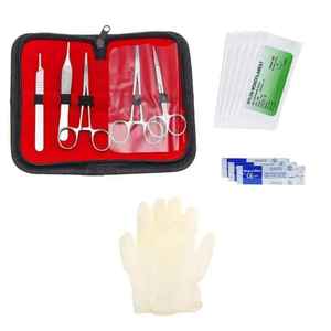 Kit de práctica de biología anatómica todo en uno para estudiantes de medicina, incluye almohadilla de práctica de sutura, juego de instrumentos de acero inoxidable - Product Image 1