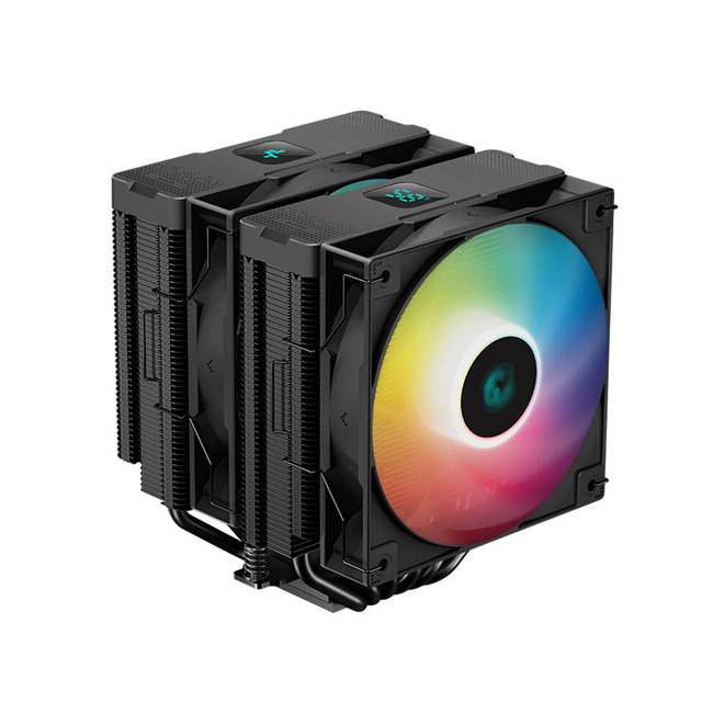 DEEPCOOL AG620 6 Heat Pipe Copper Aluminum CPU Radiator ARGB Fan 1700/AM5 Black Digital Low Noise