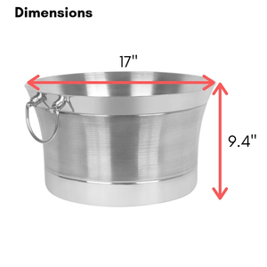 Seau à glace en acier inoxydable à double paroi pour hôtel, grande capacité personnalisée commerciale, baignoire à boissons en métal de luxe légère pour les fêtes - Product Image 3
