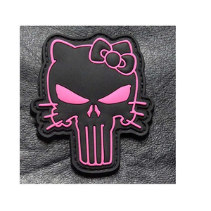 Patchs en PVC souple en gros 2025 avec dentelle brodée, logo personnalisé en relief 3D pour vêtements, usage décoratif - Product Image 2