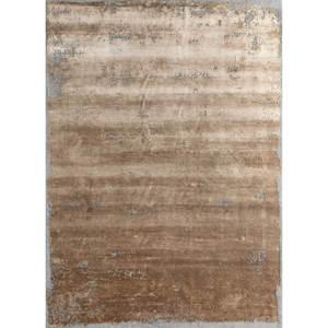 Alfombra Kavi Gold de Lana y Seda de Bambú Anudada a Mano, Diseño Clásico Abstracto Teoría del Caos, Decoración para Sala de Estar, Pasillo y Hogar - Product Image 1