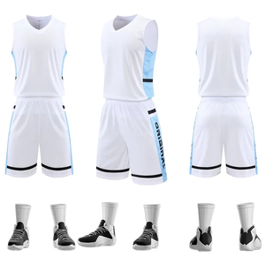ชุดบาสเก็ตบอลฤดูกาลใหม่ 2023 ชุดกีฬาสำหรับผู้ใหญ่ ชุดยูนิฟอร์มระบายอากาศ ชุดบาสเก็ตบอลสำหรับฝึกซ้อมเด็ก กางเกงขาสั้น เสื้อผ้า - Product Image 1