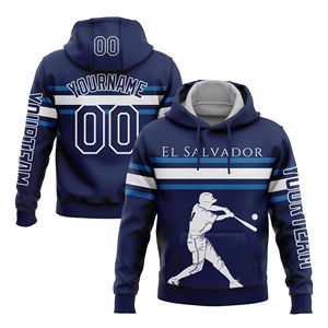 เสื้อฮู้ดขนแกะสำหรับผู้ชายสีแบบกำหนดเองพิมพ์ลายโลโก้ชื่อและหมายเลข - Product Image 3