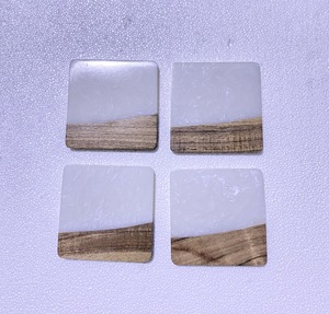 Premium Classic <b>Black</b> Marble Square Shape <b>Coasters</b> Set 4 Metal Stand Thermal Insulation Home Office Table Decor Kitchenware Use - Product Image 2