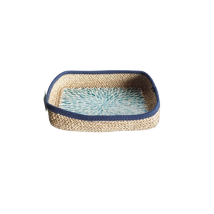 Natural Handmade Stitching Seagrass Hyacinth Capiz <b>Basket</b> For Laundry <b>Bathroom</b> And Living Room Storage - Product Image 3