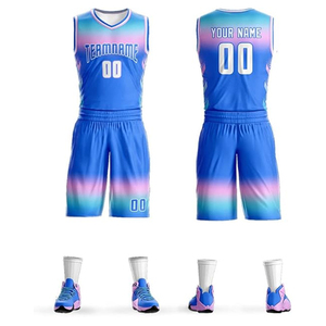 Conjunto de Uniforme de Baloncesto Sublimado Personalizado de Alta Calidad Premium 100% Poliéster Transpirable Reversible para Adultos - Product Image 1