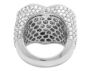 Bague élégante en forme de cœur en or 10 carats avec diamants cultivés en laboratoire Cadeau de bijoux exclusif entièrement glacé pour hommes - Product Image 6