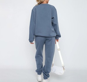 ชุดวอร์มผ้าฝ้าย100% สำหรับผู้หญิงชุดวอร์มคอกลมทรงโอเวอร์ไซส์ชุดวอร์มสำหรับผู้หญิงชุดวอร์มสำหรับฤดูหนาวทำตามสั่ง - Product Image 6