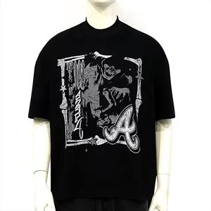 T-shirt surdimensionné pour hommes fait de 100% coton T-shirt Promotion col rond imprimé T-shirt Street Wear MS-TS-007 essentielle - Product Image 1