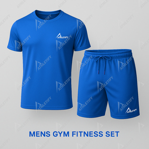 Venta al por mayor Mens Gym Fitness Set algodón transpirable duradero entrenamiento ropa de calidad ropa deportiva para la compra a granel diseños personalizados - Product Image 2