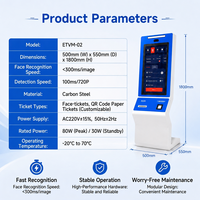Distributeur automatique de billets biométrique avec reconnaissance faciale, borne de libre-service, paiement par QR code, carte IC, NFC, pièces de fabrication en tôle
