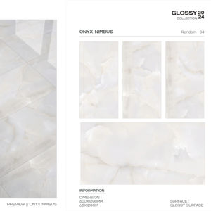 Azulejo de Porcelana Brillante NobleX 600x1200, Formato Grande, Superficie Pulida Premium, para Paredes y Pisos, Diseño Interior y Exterior Moderno Plus - Product Image 1