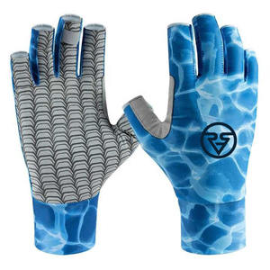 Guantes de Pesca de Nylon/Spandex Impermeables de Medio Dedo, Personalización OEM al por Mayor, con Logotipo Personalizado por Sublimación, Unisex - Product Image 5