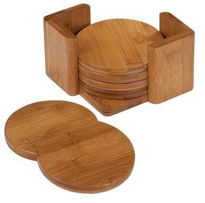 Ensemble de dessous-de-verre en bois d'olivier naturel, rond, artisanal, protection de surface de table, pour la maison, le bar à café, le restaurant, écologique - Product Image 4