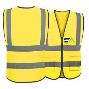 Gilets de travail unisexes de qualité supérieure, personnalisables, respirants, haute visibilité, en polyester, pour les environnements de supermarché et de bénévolat - Product Image 1
