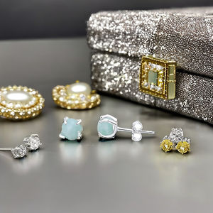 Pendientes DE PIEDRA DE NACIMIENTO DE DICIEMBRE hechos a mano, amazonita cruda, 5-7mm, piedras preciosas genuinas, joyería de plata chapada en oro para regalo de mujer - Product Image 3