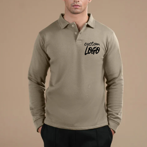 High Quality <b>Long</b> <b>Sleeve</b> Men's for <b>Shirts</b> 100% Cotton Breathable Solid Unisex Formal 180g with Custom Logo Printing - Product Image 5