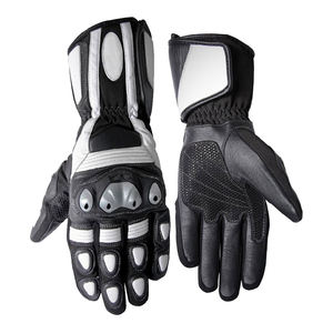 Gants de moto de course en cuir design, doigts entiers, imperméables, compatibles avec les écrans tactiles, respirants, antidérapants, bracelet de poignet réglable - Product Image 4