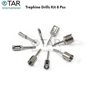 Perceuse d'implant dentaire Trephine 8Pcs Kit Chirurgical Porte-Fraise Gratuit Ensemble de Perceuses d'implant de Greffe Osseuse en Acier Inoxydable Instruments Médicaux - Product Image 3