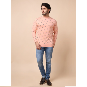 Confort ultime Sweat-shirt élégant à manches longues en tricot bouclé 100% coton décontracté imprimé numérique hiver toute la journée porter coupe élégante ODM - Product Image 1