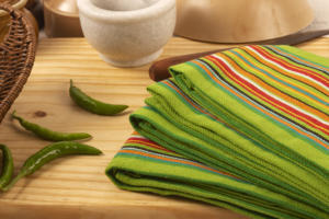 Paquete de toallas de cocina de algodón 100%, 6 salsas verdes, lino tejido de secado rápido, microfibra de bambú, uso doméstico sostenible, apto para niños - Product Image 3