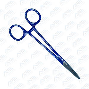 ที่ใส่เข็มผ่าตัดสีน้ำเงินพิมพ์ลายดอกไม้ ขายส่ง ขนาดสั่งทำได้ ที่ใส่เข็มผ่าตัดแบบตรงทำจากสแตนเลส - Product Image 4