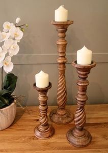 เชิงเทียนไม้หรูหราสำหรับตกแต่งภายในบ้านหรูหราโต๊ะรับประทานอาหารและห้องนอน - Product Image 3