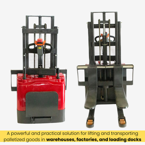Stacker per Pallet completamente elettrico, capacità di 3300 libbre, 78 altezza di sollevamento per Pallet a fondo aperto - Product Image 2
