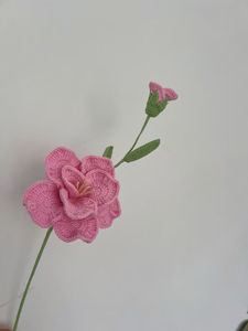 Nuevo Ramo de Flores de Platycodon Tejido a Mano, Decoración Floral para Bodas y Hogar, Accesorios Florales de Ganchillo, Decoración Floral Festiva - Product Image 6