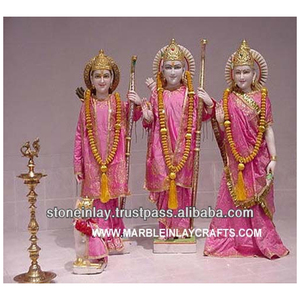 ลอร์ดศรีรามจิดาร์บาร์พร้อมรูปปั้นหินอ่อนสีขาว Makrana,องค์พระผู้เป็นเจ้าศรีหนุมานจี - Product Image 1