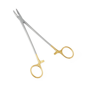 Portaagujas Heaney de Alta Calidad, Insertos de Carburo de Tungsteno, Curvo, 10.5cm, Instrumentos Quirúrgicos de Acero Inoxidable Médico - Product Image 1