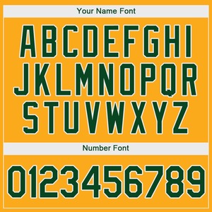 Maillot de baseball authentique vert-blanc doré personnalisé - Product Image 4