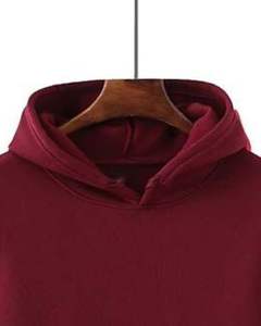 ชุดเซ็ตเสื้อฮู้ดดี้สีเบอร์กันดีและกางเกงจ็อกเกอร์สำหรับผู้หญิง ผ้าฝ้ายฟลีซ สไตล์ลำลอง สตรีทแวร์ ชุดสเวตสูทสองชิ้น สำหรับฤดูหนาว เหมาะสำหรับออกกำลังกาย - Product Image 5